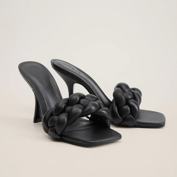 MANGO Leather Braided mules - Picture 4 of 7
